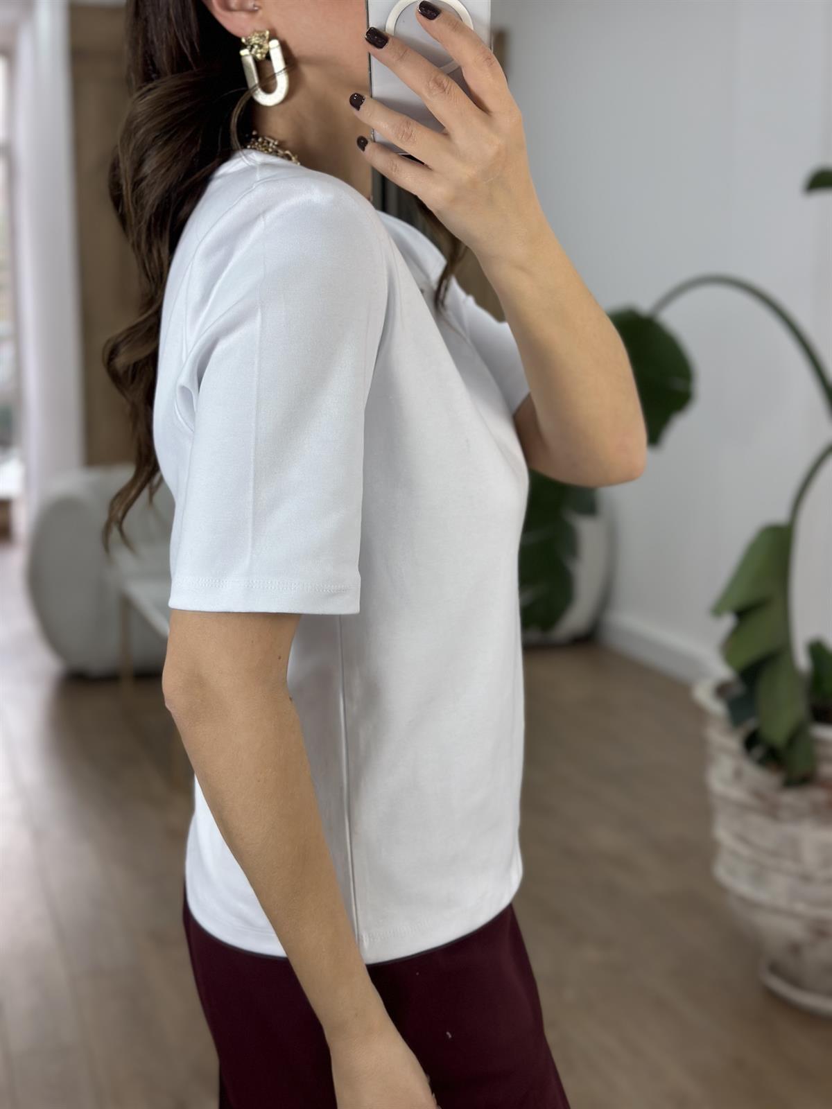 Kolları Vatkalı Basic Tshirt