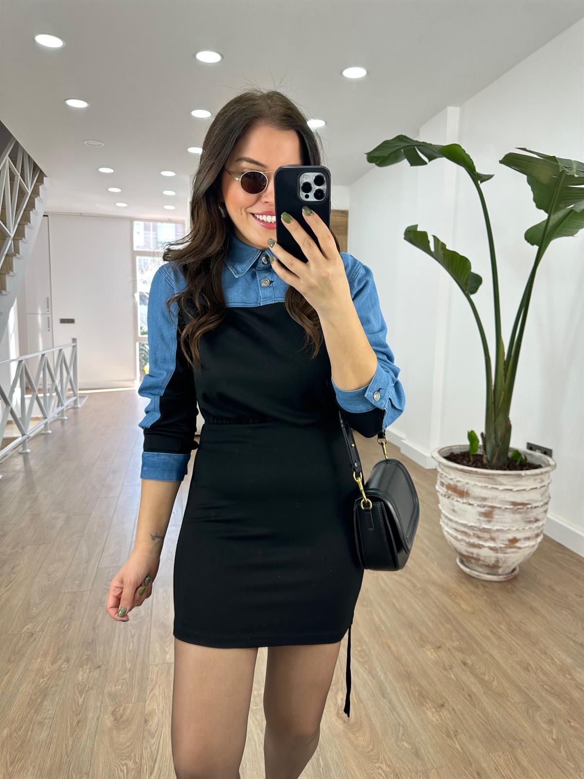 Kot Garnili Büzgülü Elbise