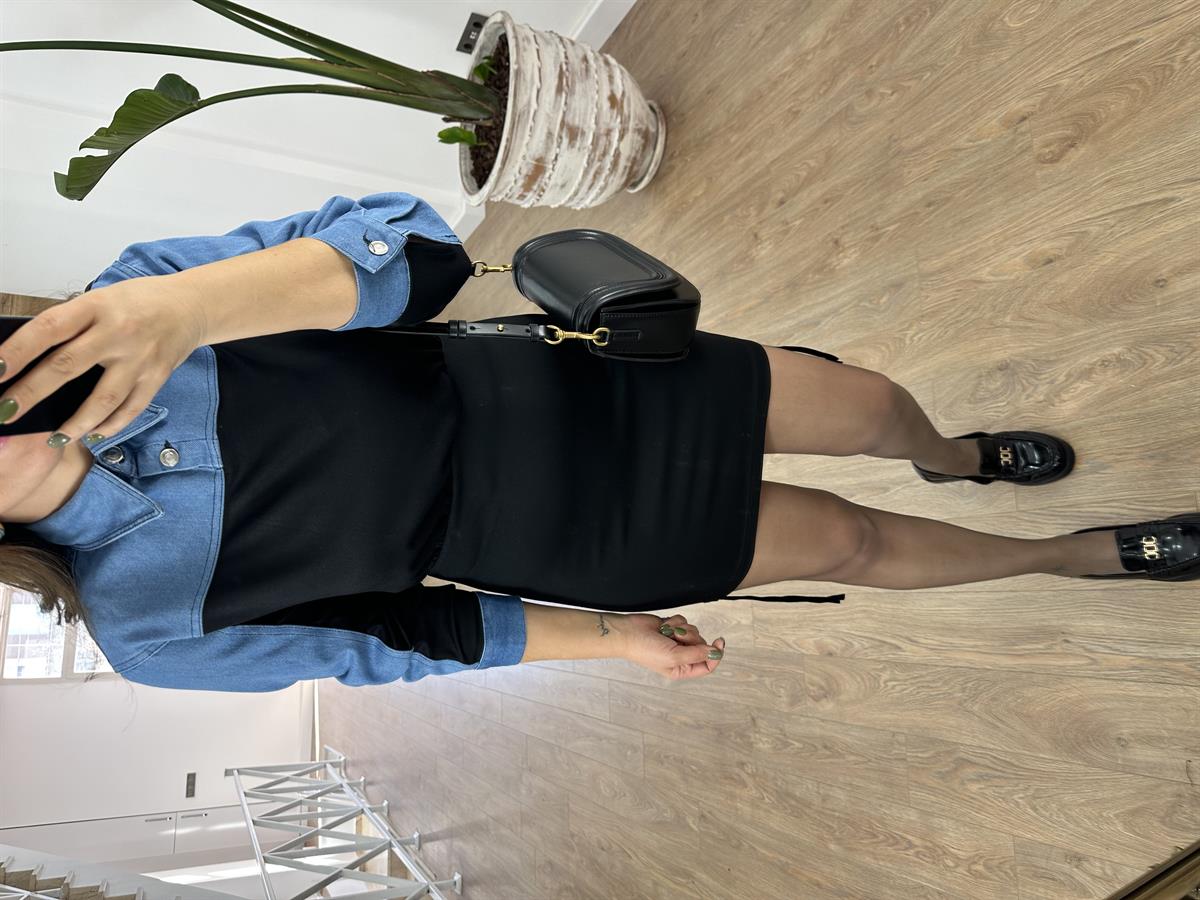 Kot Garnili Büzgülü Elbise