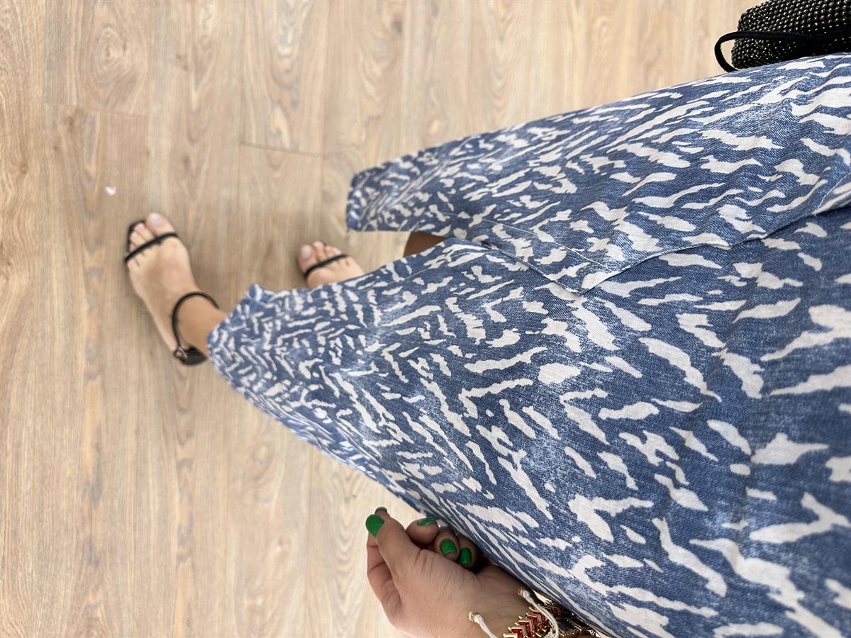 Kot Görünümlü Likralı Etek