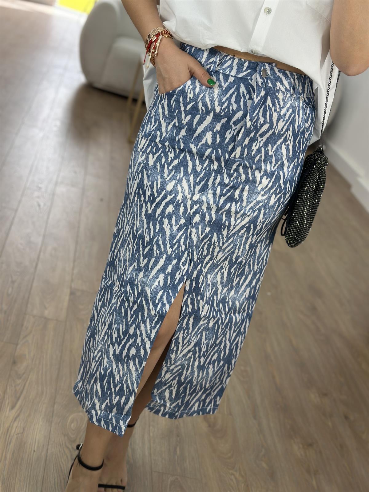 Kot Görünümlü Likralı Etek