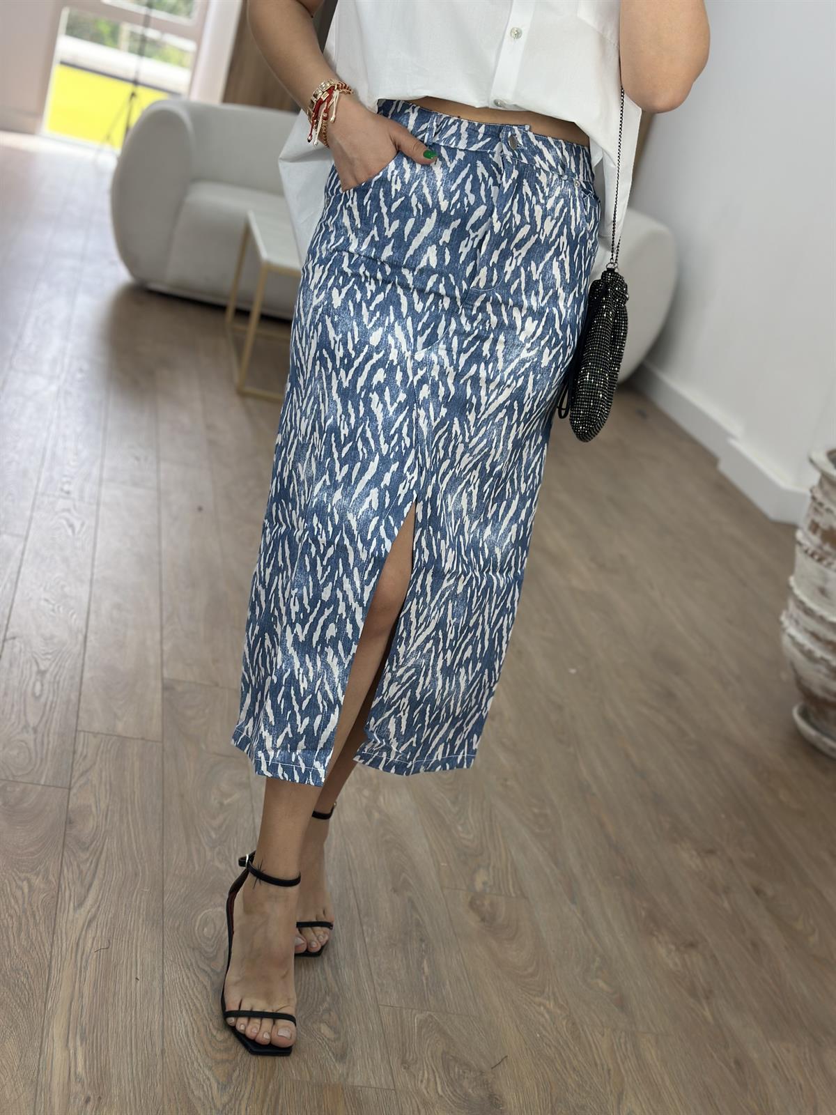 Kot Görünümlü Likralı Etek