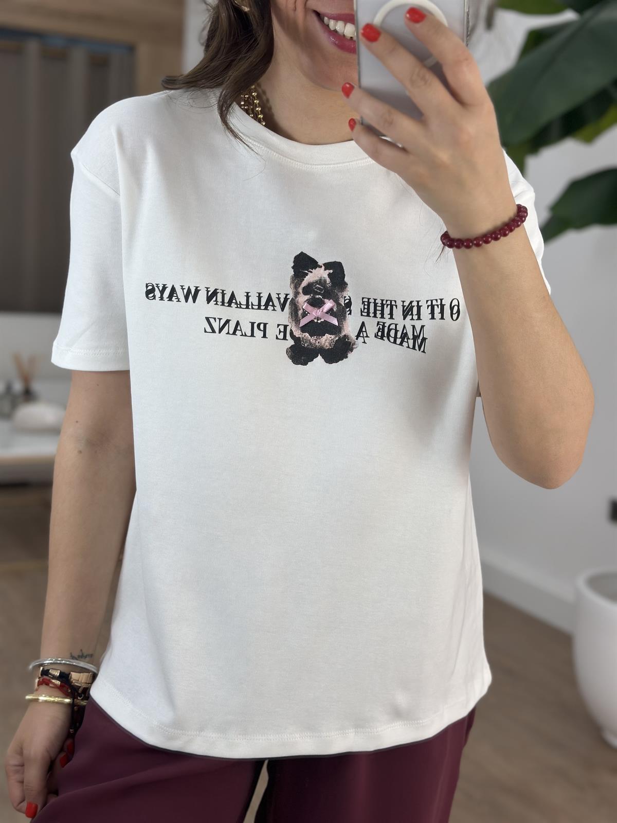 Kurdeleli Yazılı Basic Tshirt 