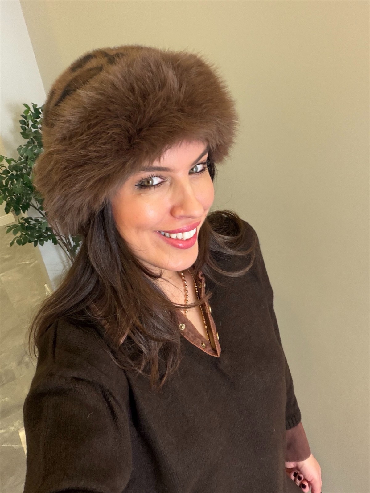 Kürklü Leopar Şapka