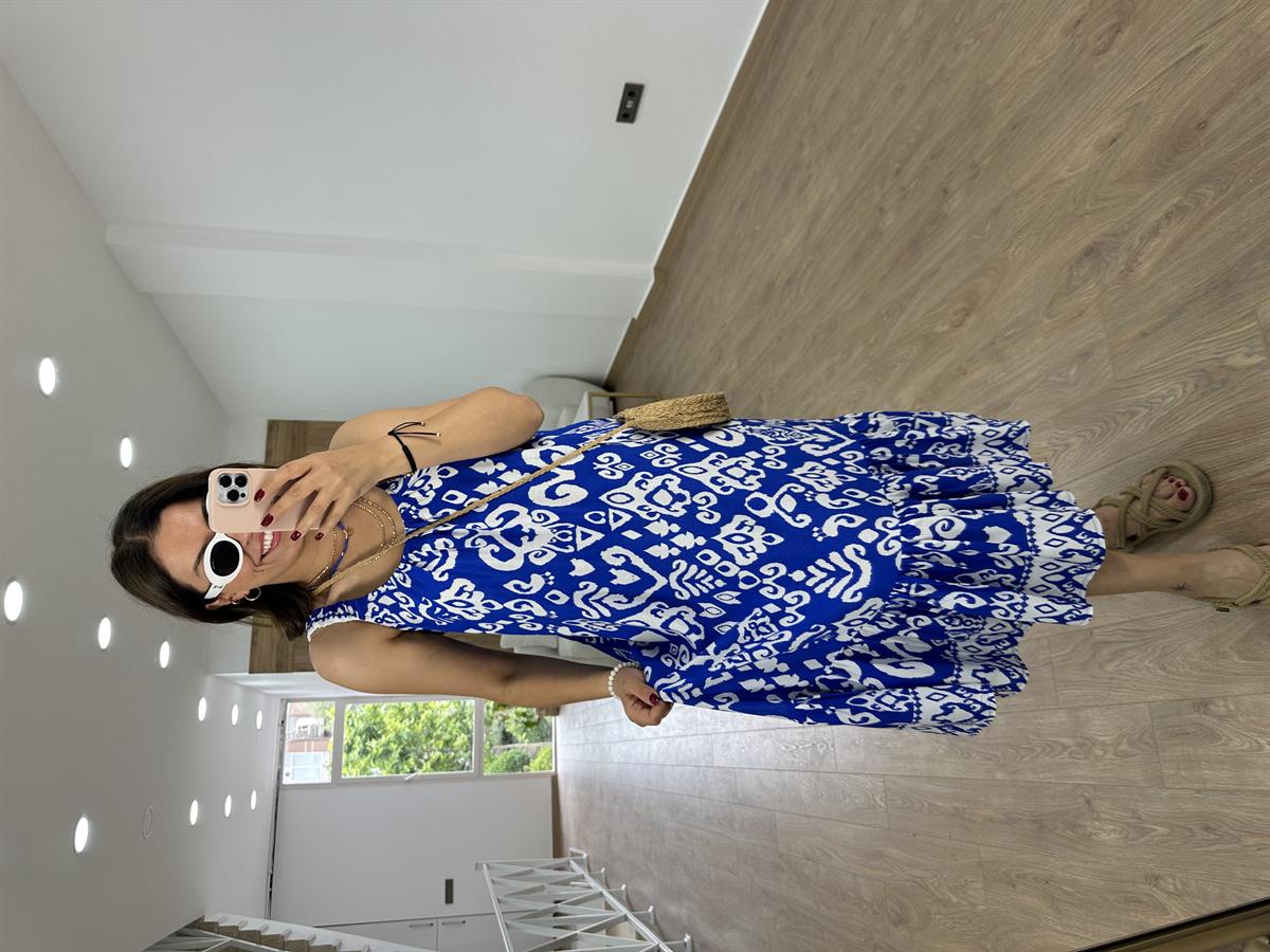 Lastik Askılı Pamuklu Salaş Elbise