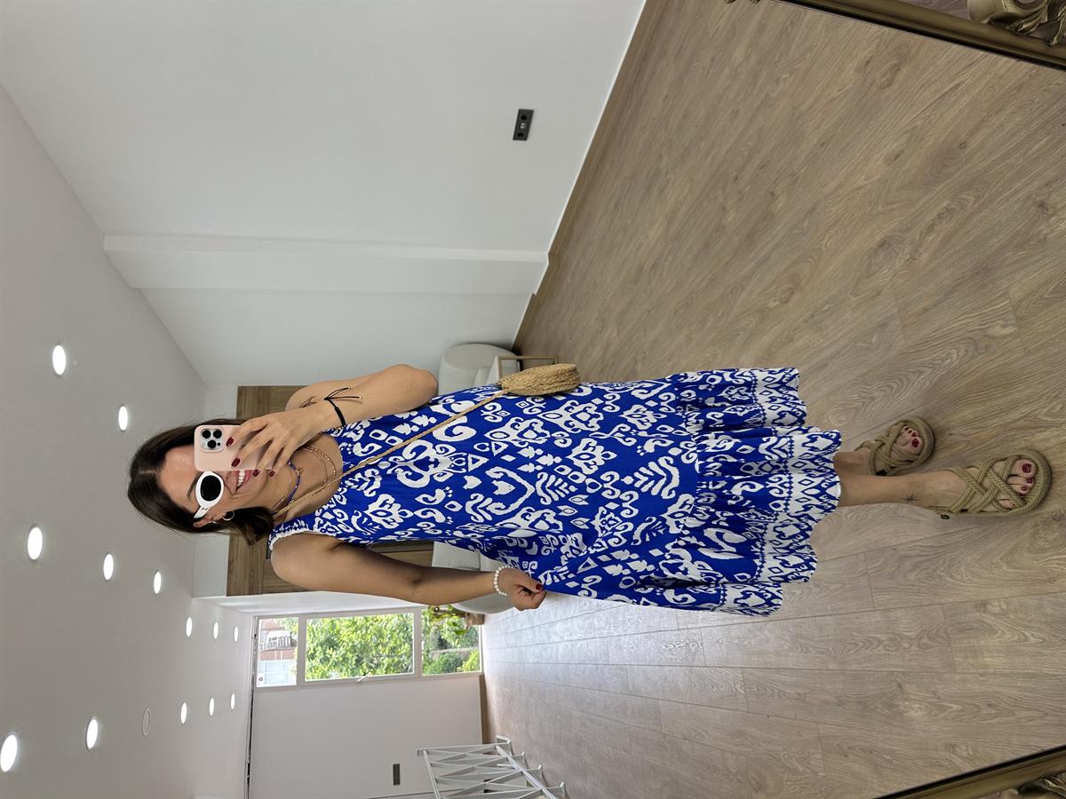 Lastik Askılı Pamuklu Salaş Elbise