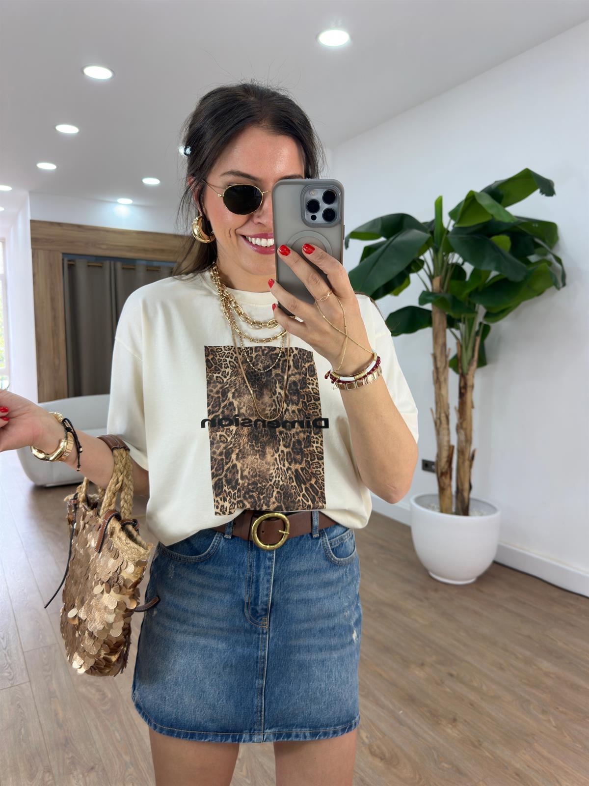 Leopar Baskılı Tshirt