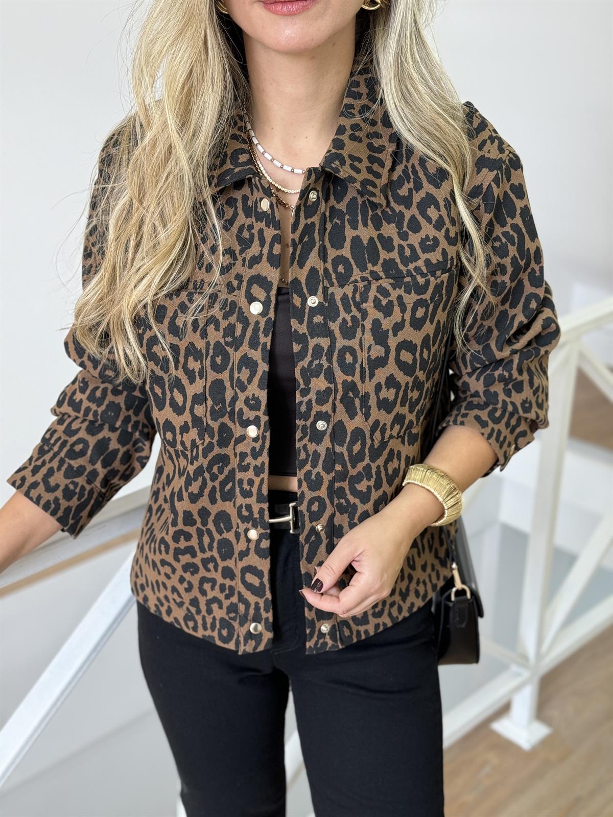 Leopar Cepli Ceket 