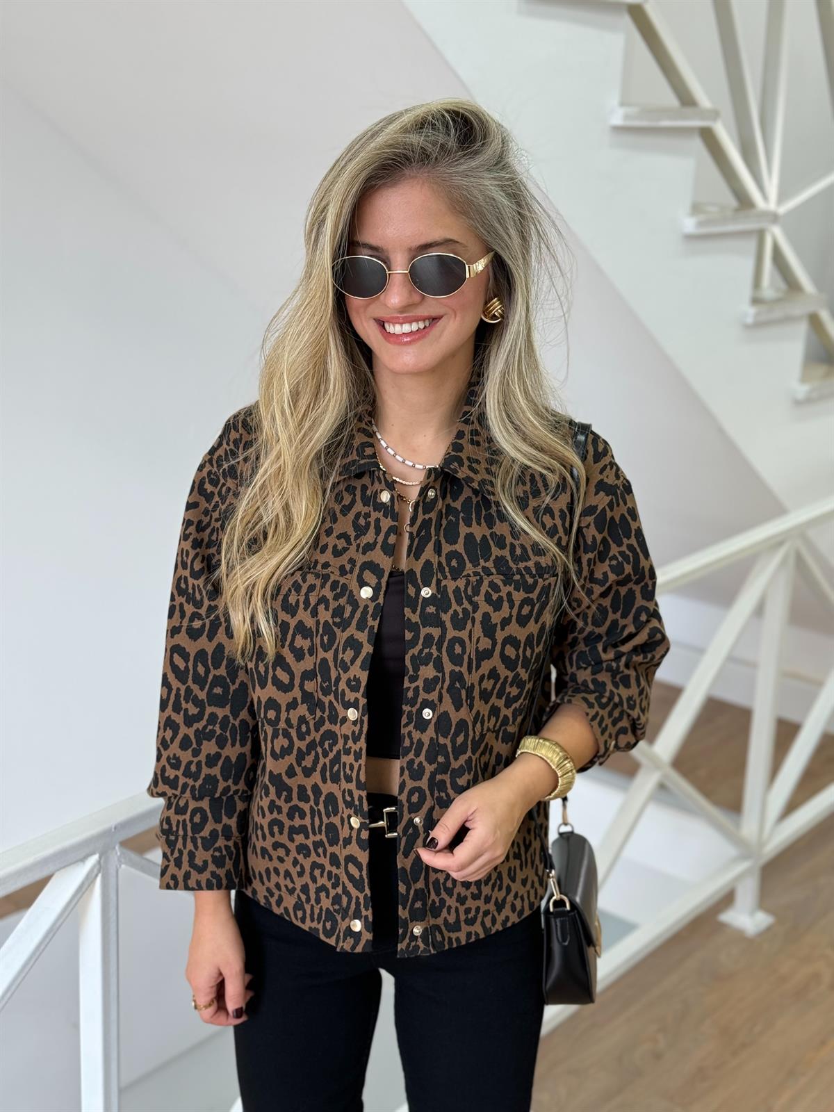 Leopar Cepli Ceket 