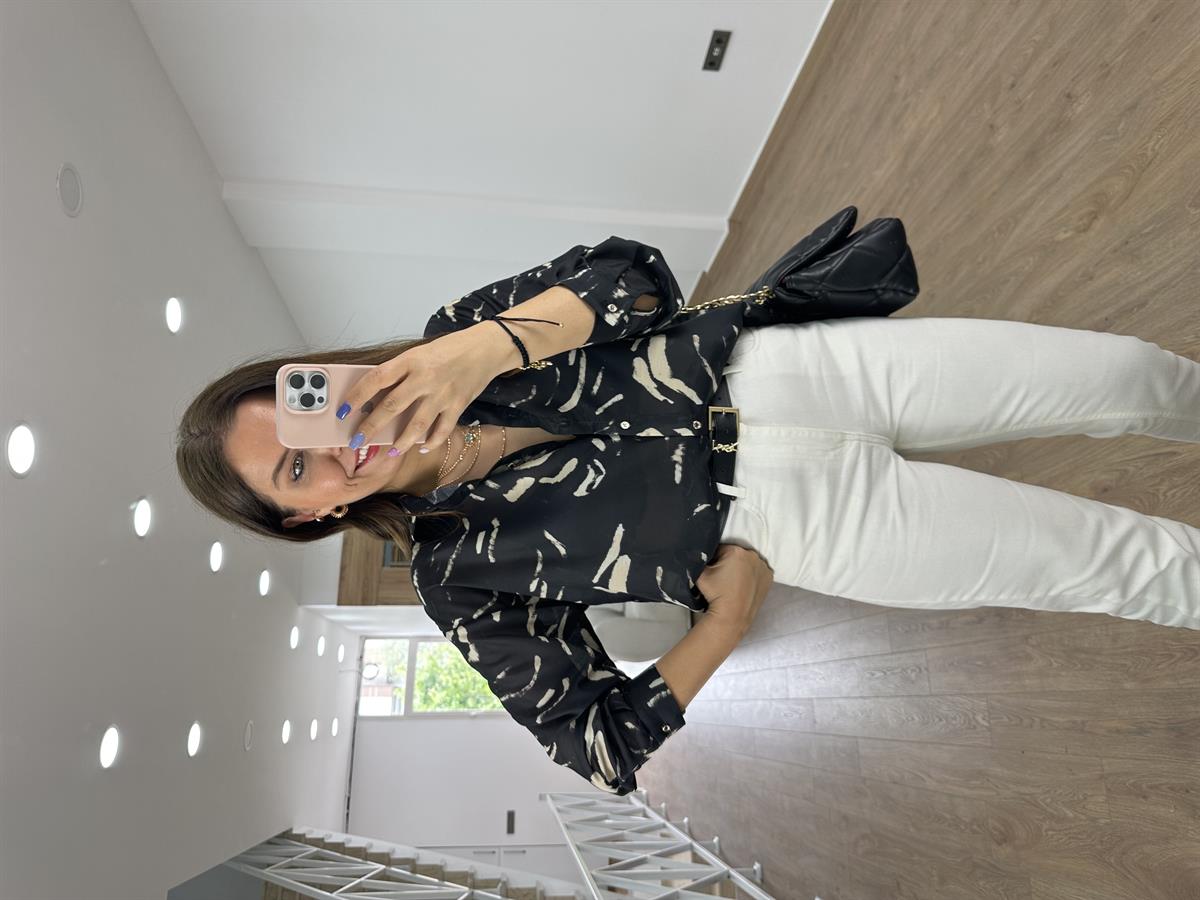 Leopar Desenli Vual Gömlek