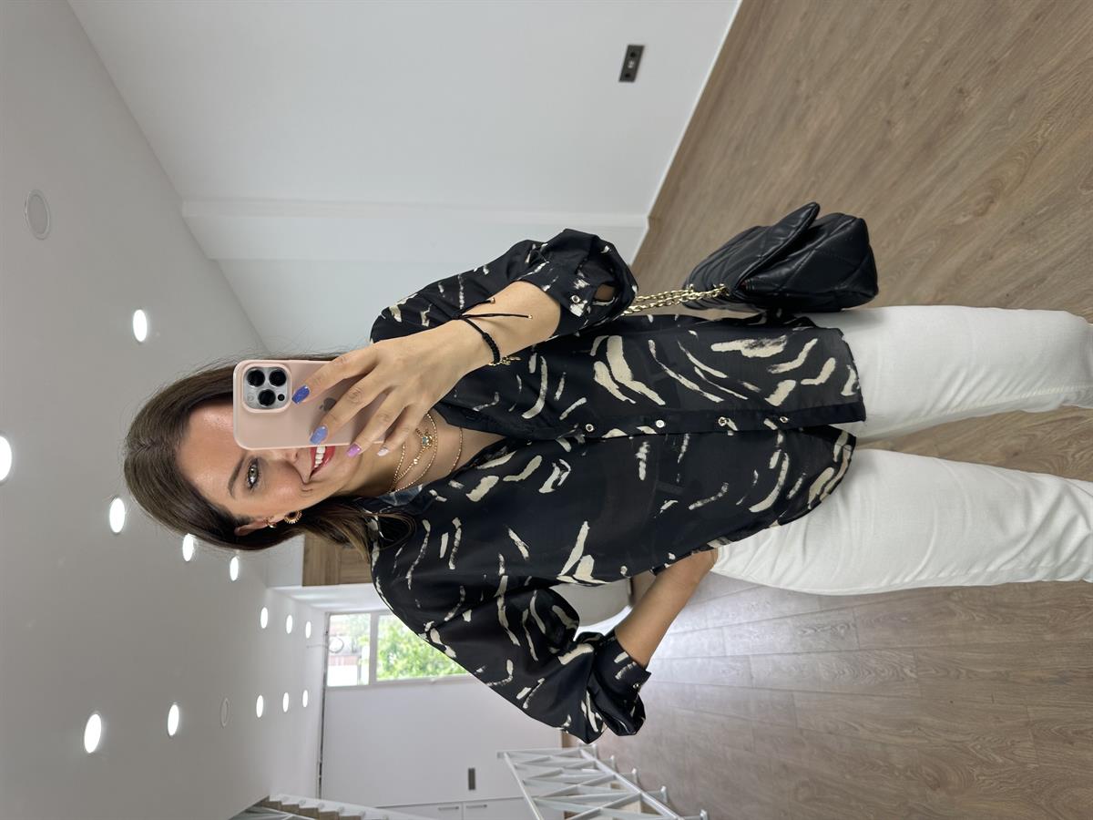 Leopar Desenli Vual Gömlek