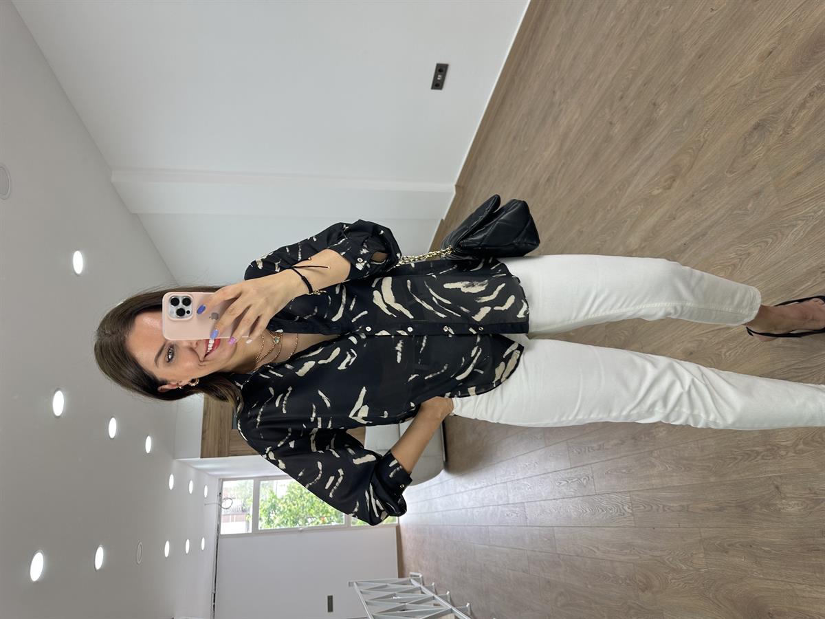 Leopar Desenli Vual Gömlek