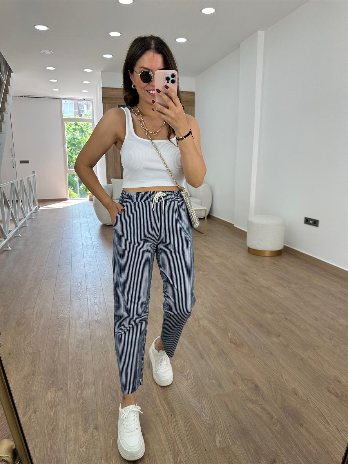 Likralı Gabardin Pantolon