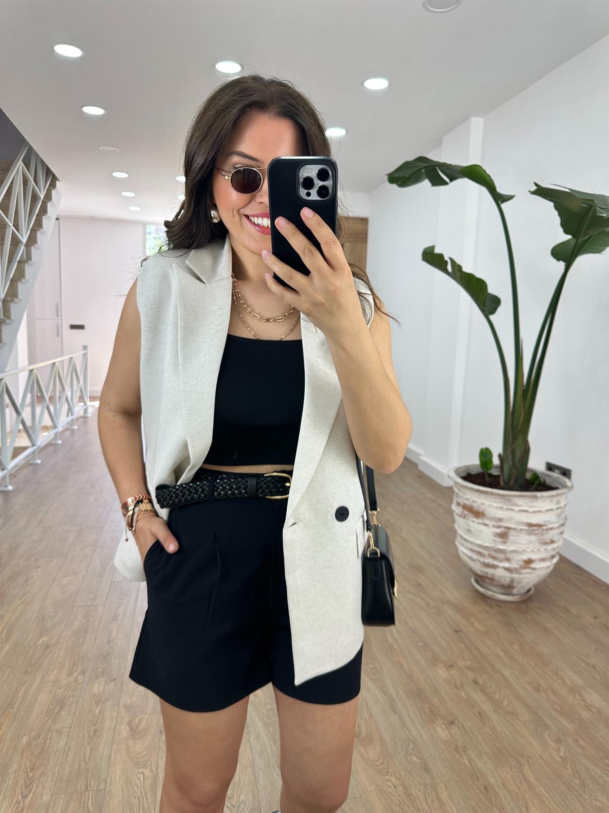 Likralı Şehir Boy Şort