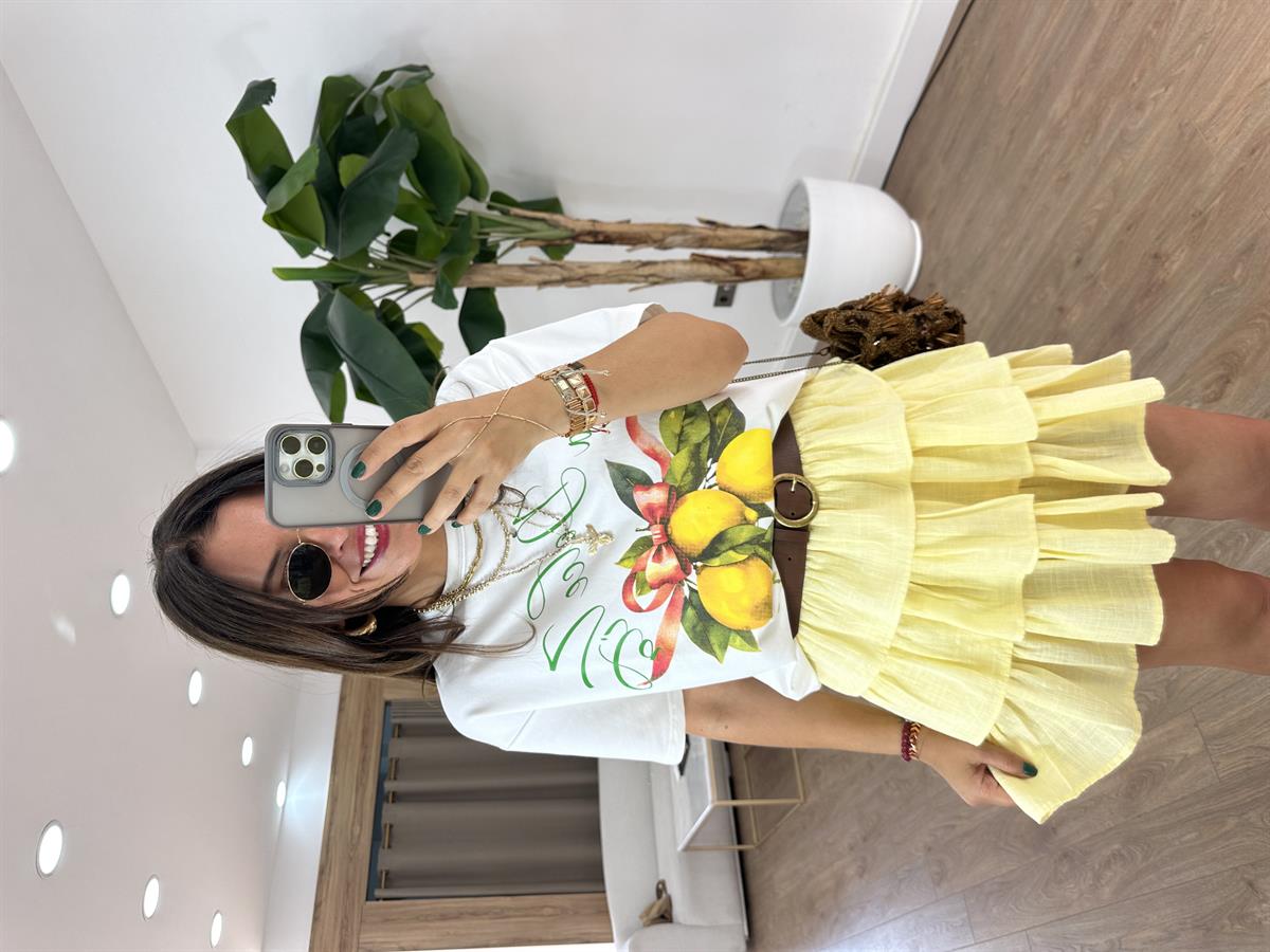 Limon Baskılı Basic Tshirt 