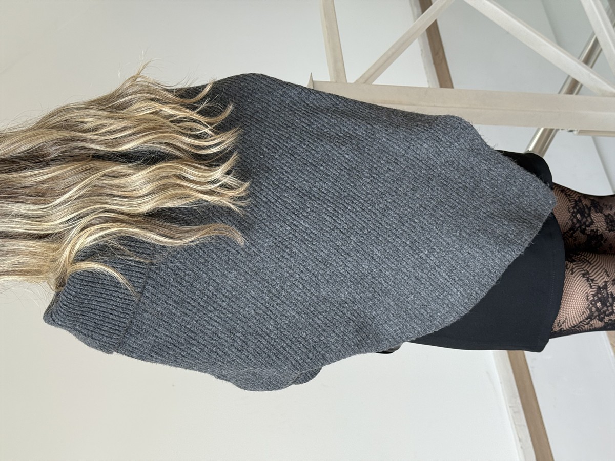 Madonna Yaka Asimetrik Kazak - Antrasit