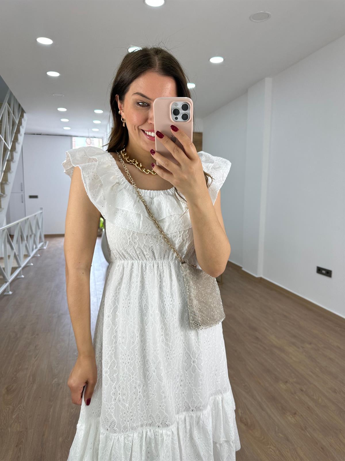 Madonna Yaka Fisto Elbise-Ekru