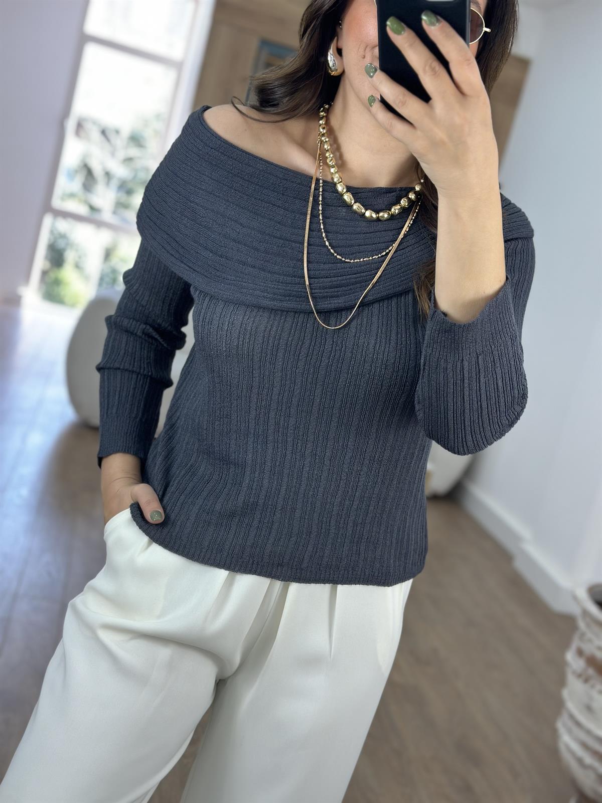 Madonna Yaka Merserize Triko-Füme