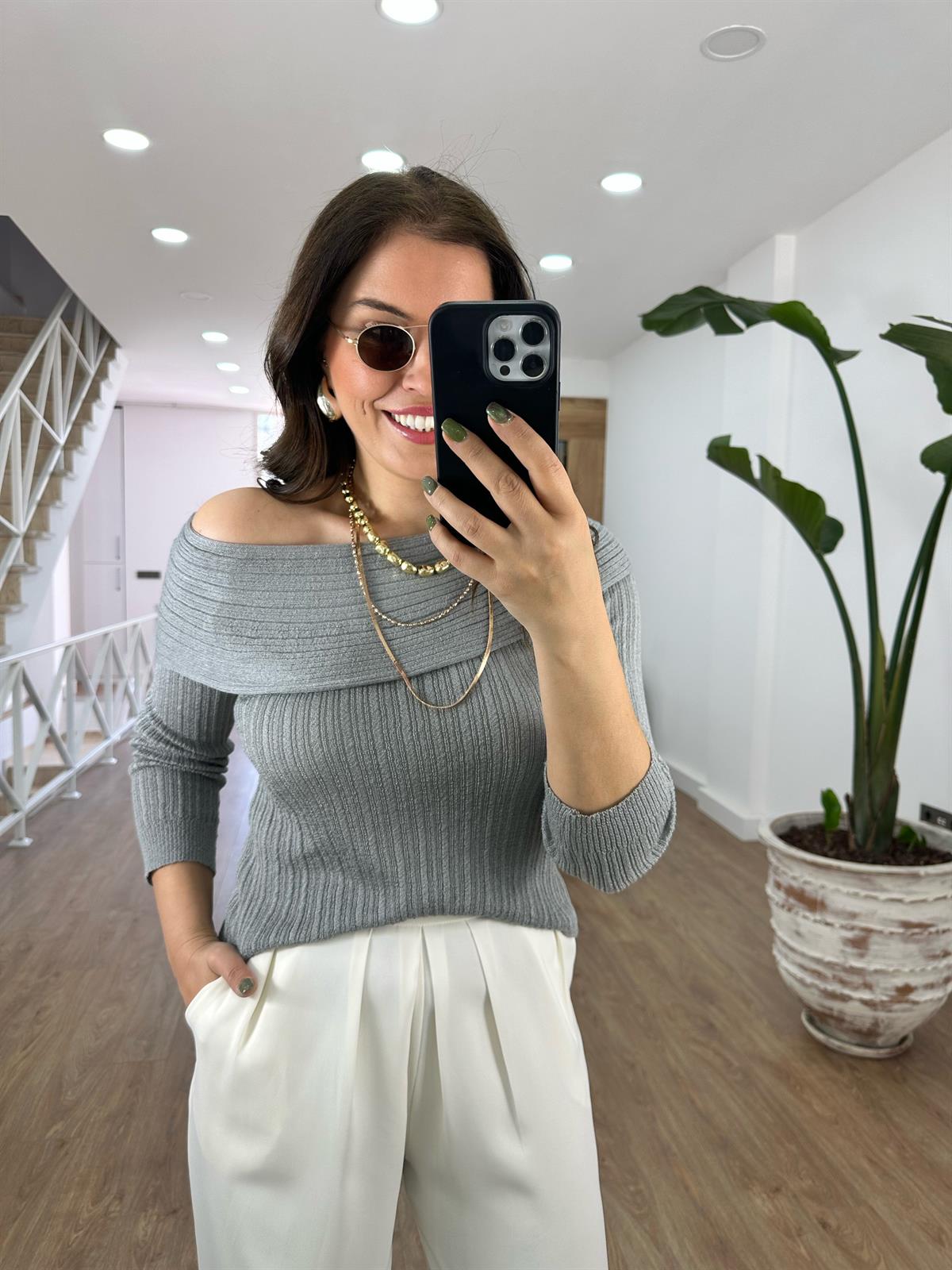 Madonna Yaka Merserize Triko-Gri