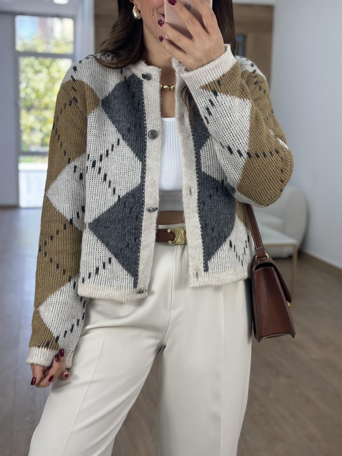 Marka Model Baklava Desen Hırka