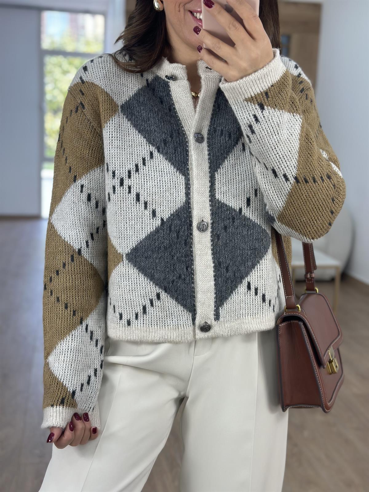 Marka Model Baklava Desen Hırka