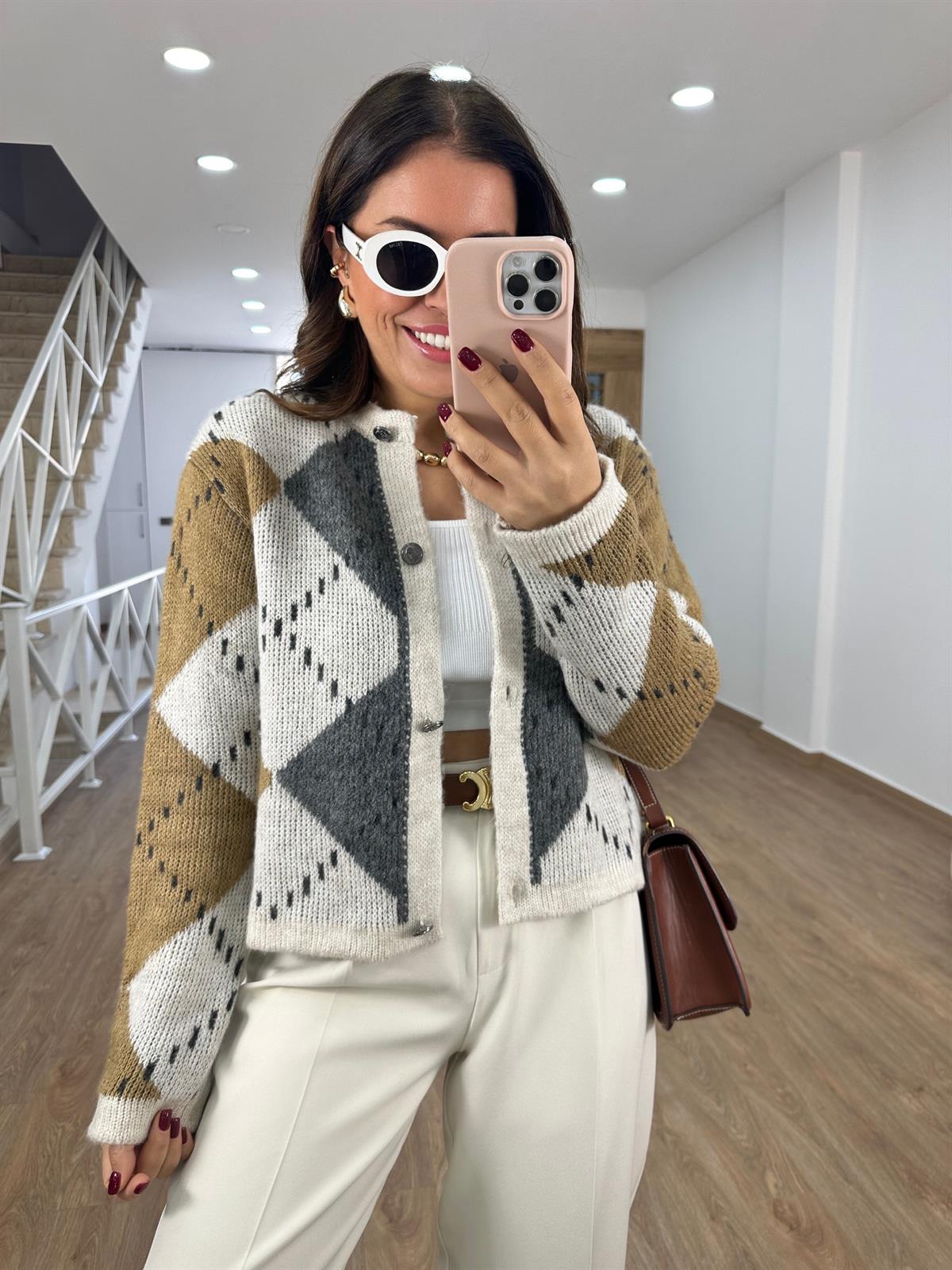 Marka Model Baklava Desen Hırka