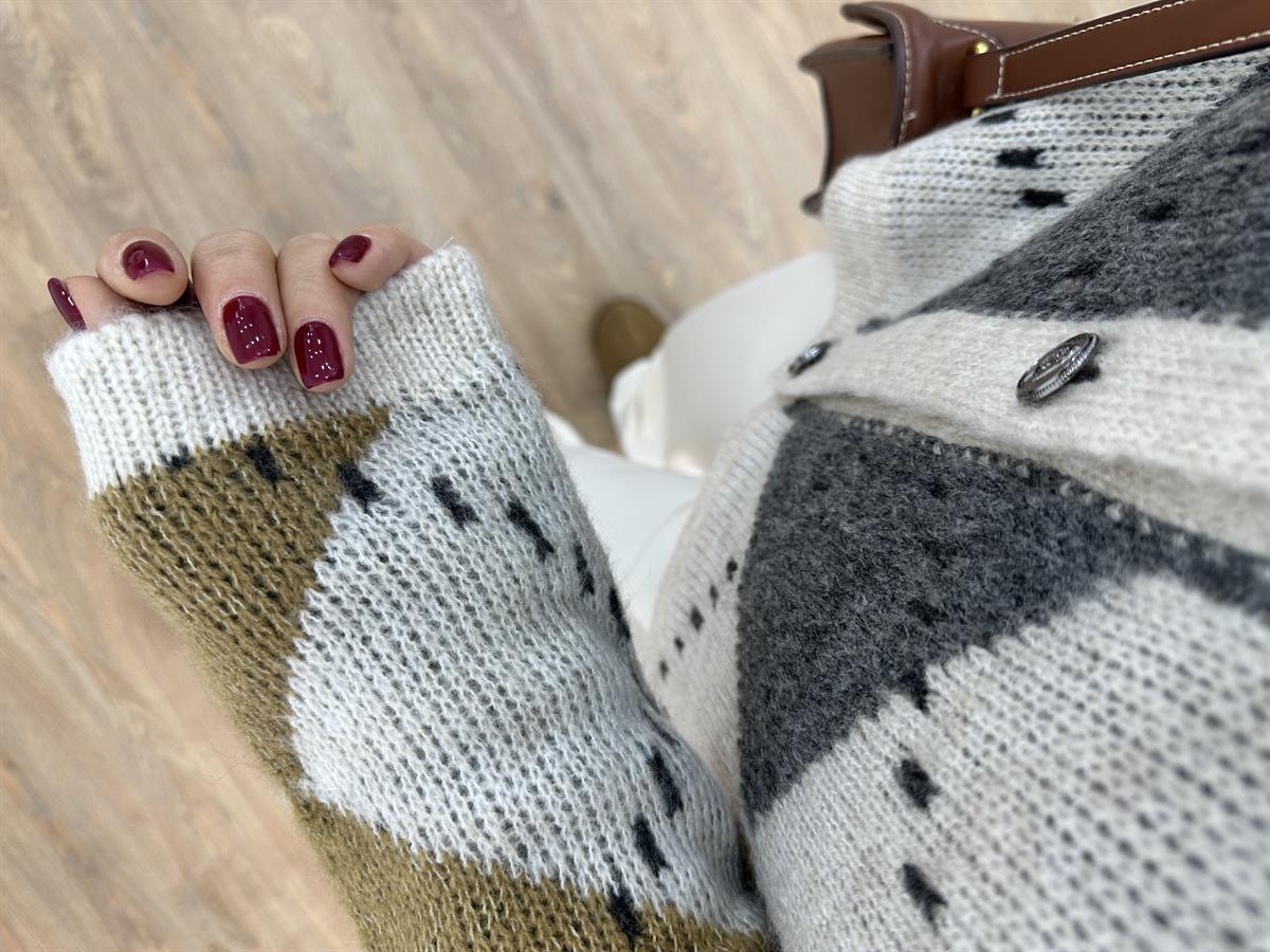 Marka Model Baklava Desen Hırka