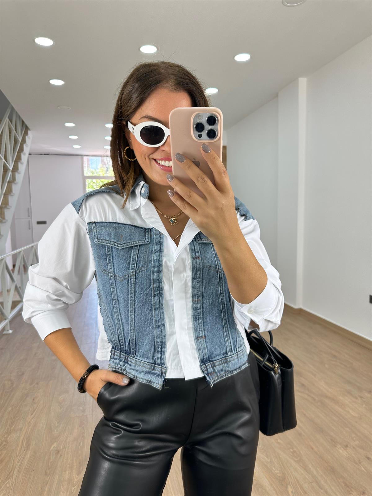 Marka Model Denim Detaylı Tasarım Gömlek Ceket