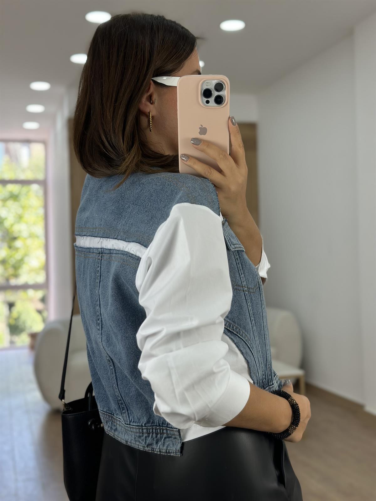 Marka Model Denim Detaylı Tasarım Gömlek Ceket