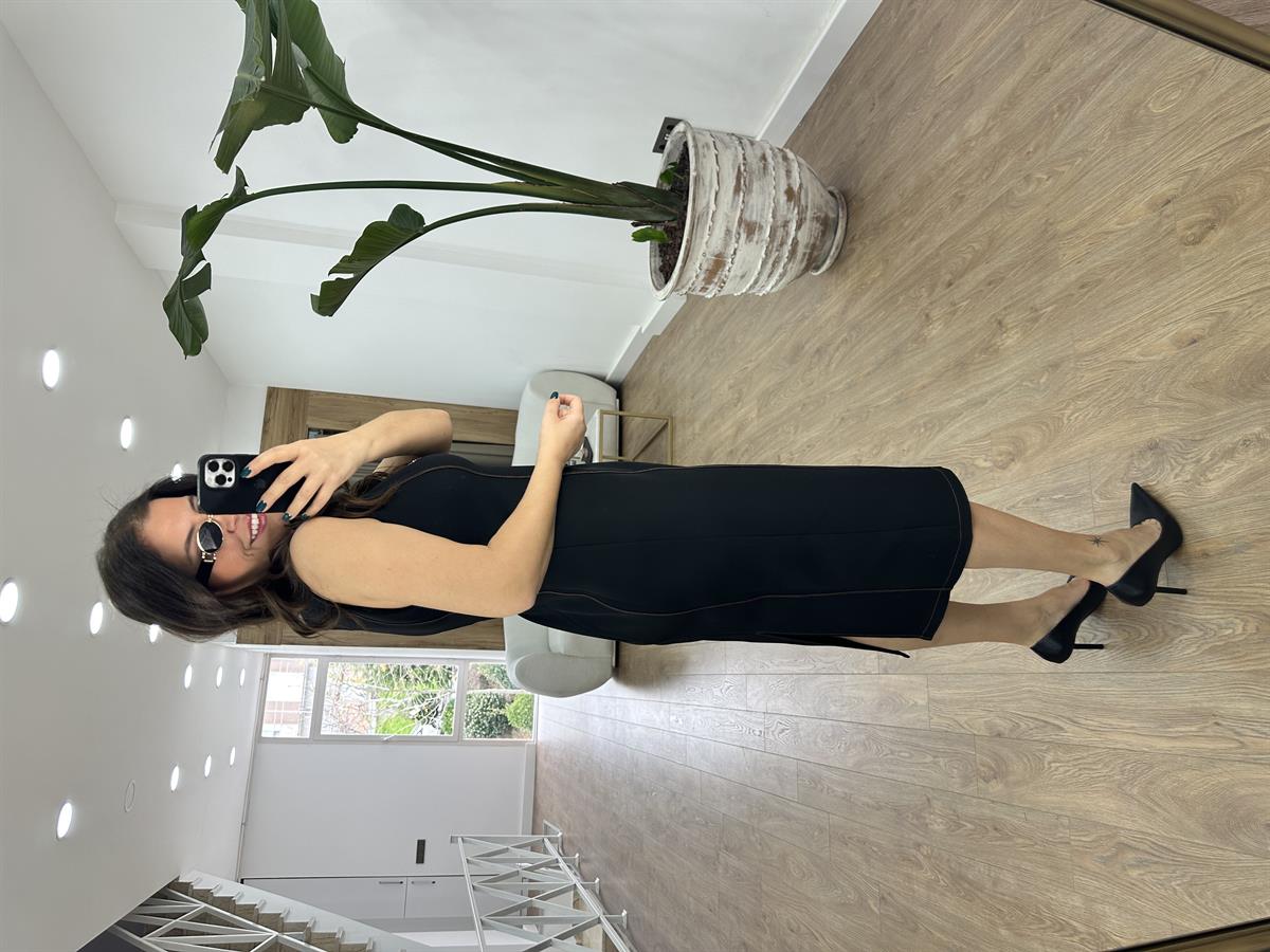 Marka Model Dikiş Detaylı Elbise