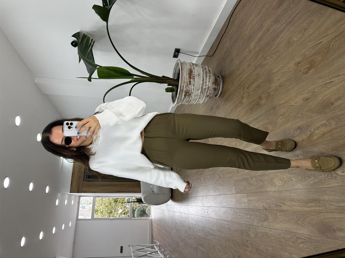 Marka Model Flatolu Pantolon - Olive