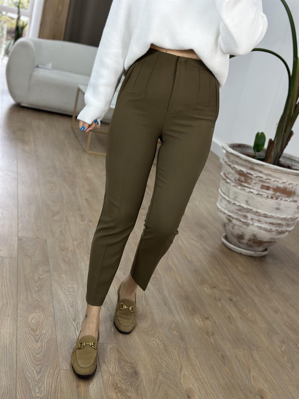 Marka Model Flatolu Pantolon - Olive