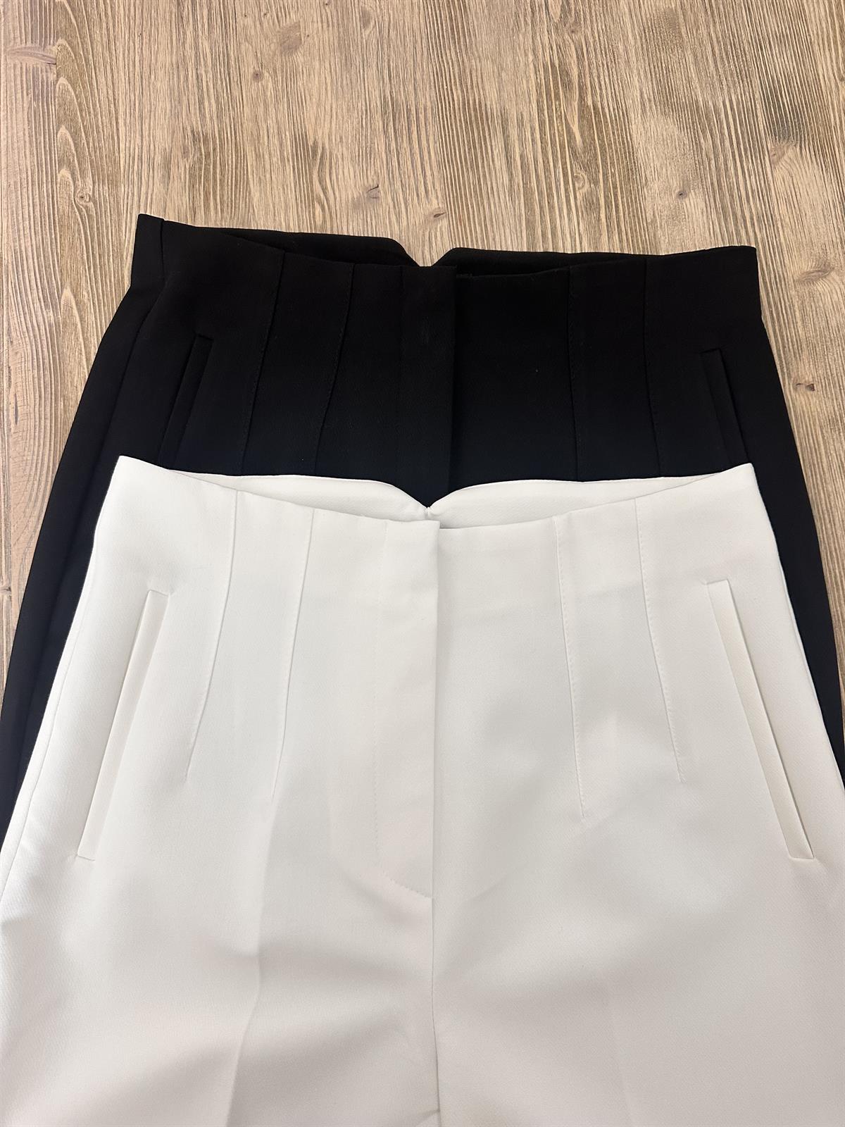 Marka Model Flatolu Pantolon-Beyaz