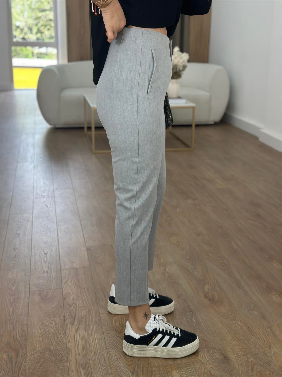 Marka Model Flatolu Pantolon-Gri