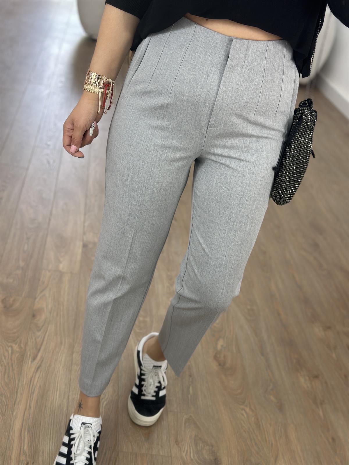 Marka Model Flatolu Pantolon-Gri