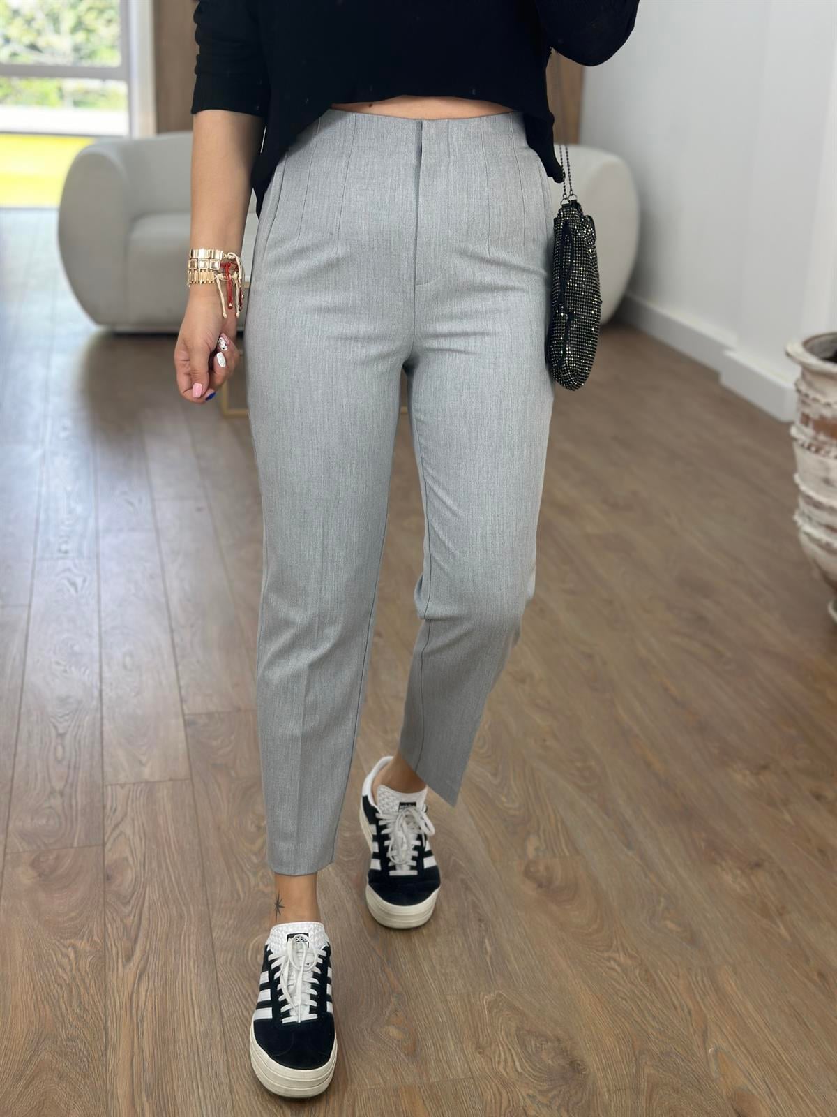 Marka Model Flatolu Pantolon-Gri