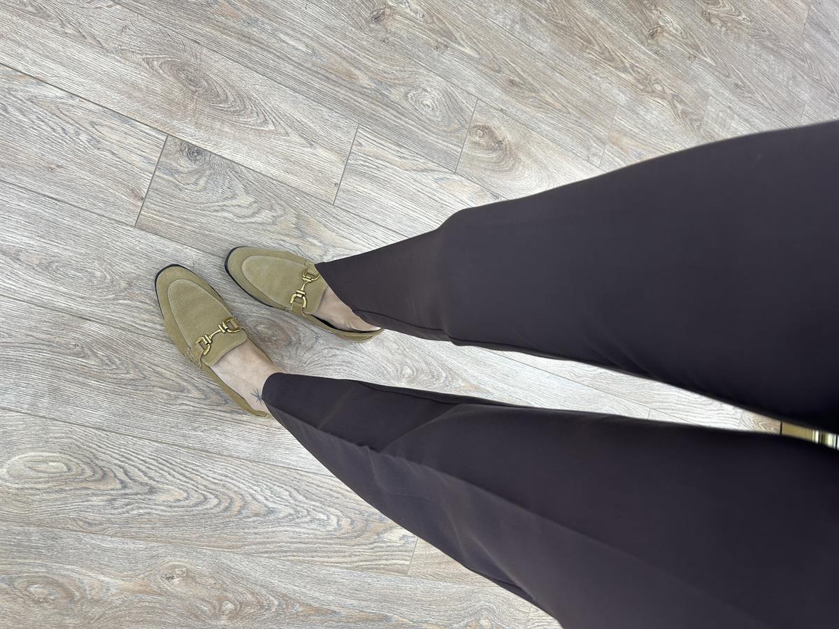 Marka Model Flatolu Pantolon - Kahve