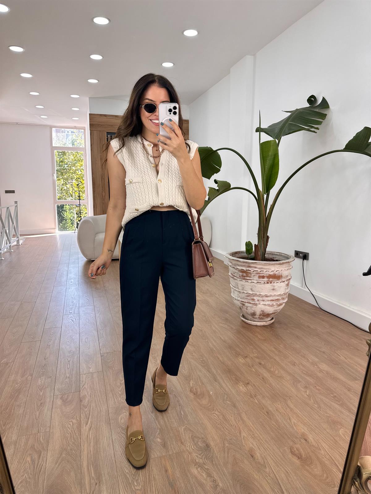 Marka Model Flatolu Pantolon - Lacivert