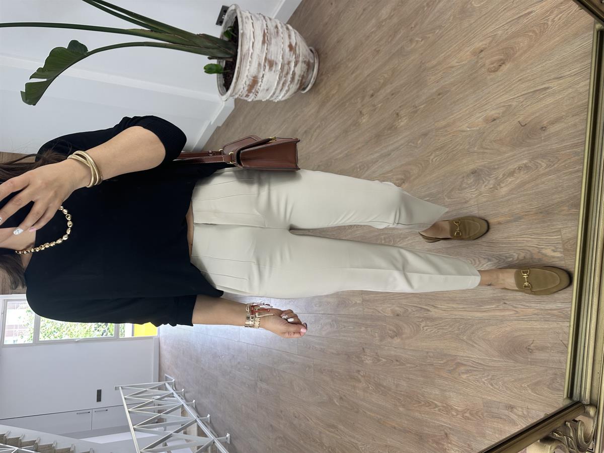 Marka Model Flatolu Pantolon-Taş