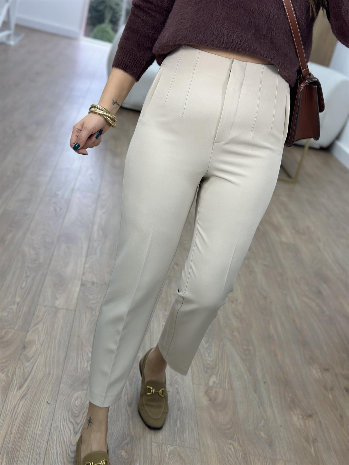 Marka Model Flatolu Pantolon-Taş