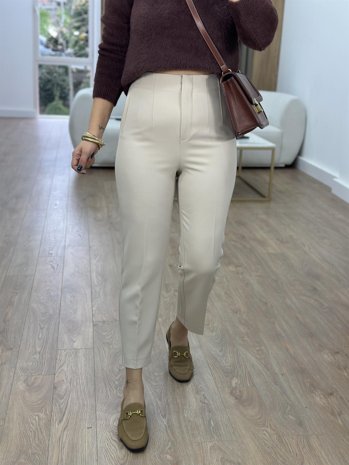 Marka Model Flatolu Pantolon-Taş