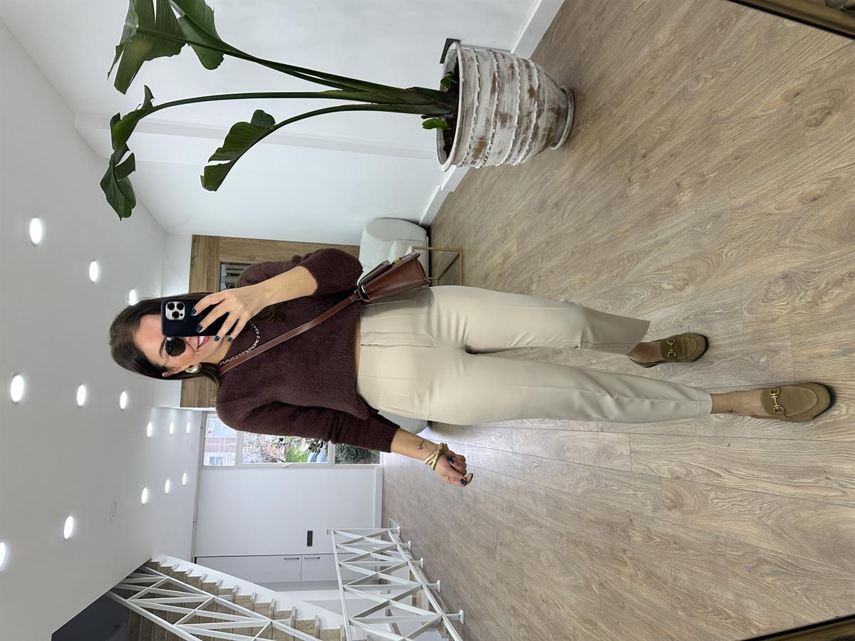 Marka Model Flatolu Pantolon-Taş