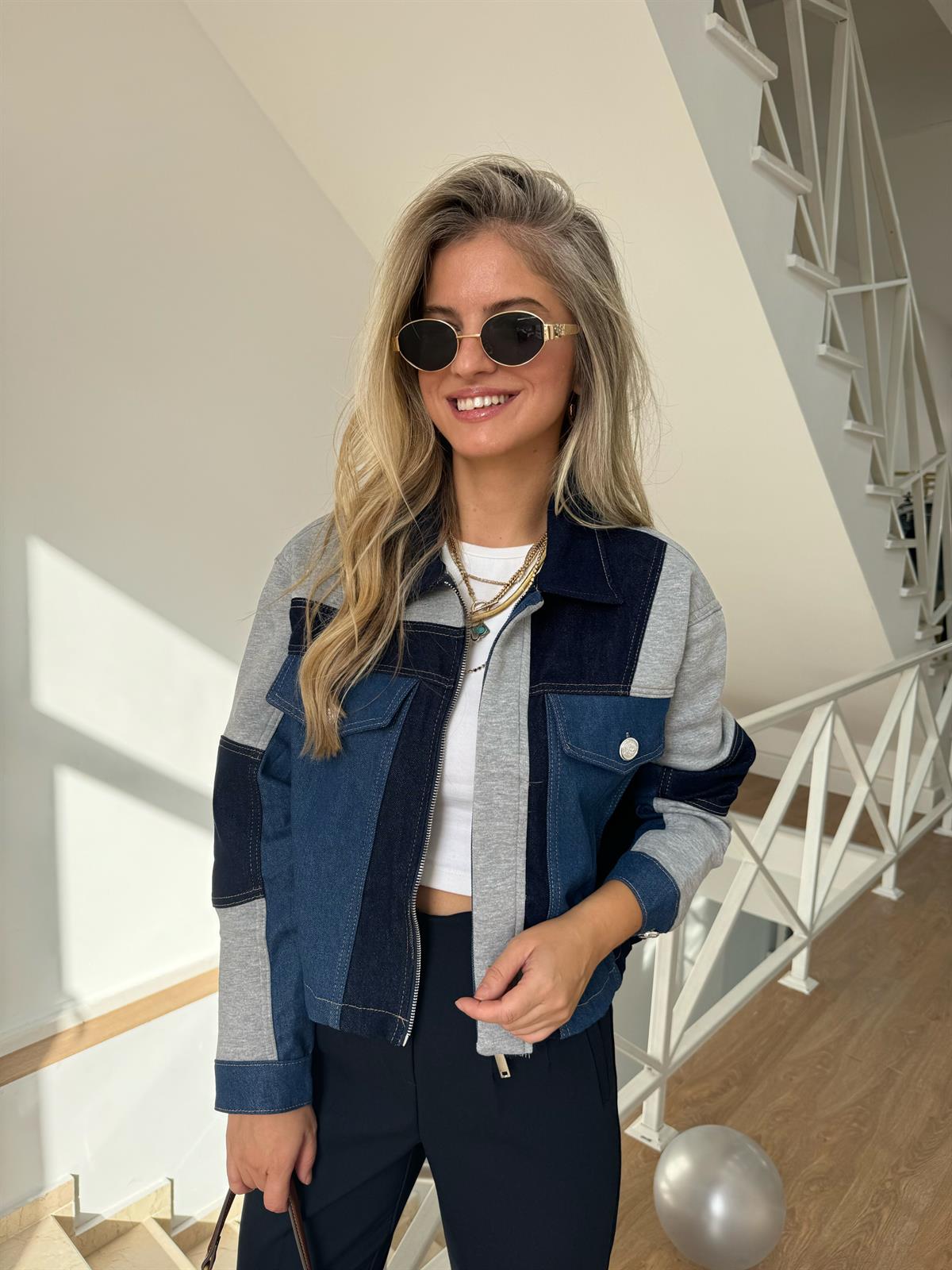 Marka Model Garnili Denim Ceket