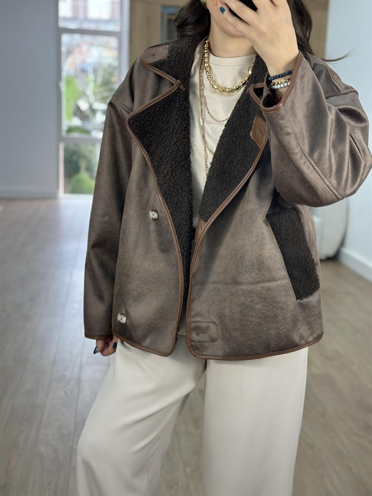 Marka Model İçerisi Buklet Deri Mont