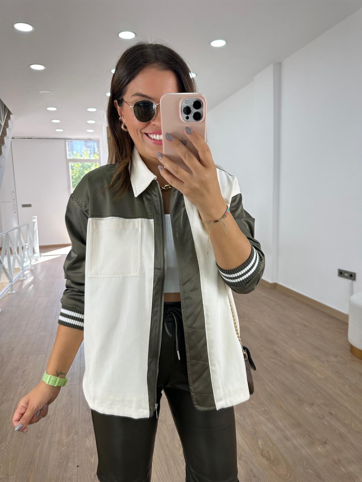 Marka Model İçi Astarlı Garnili Ceket- Haki