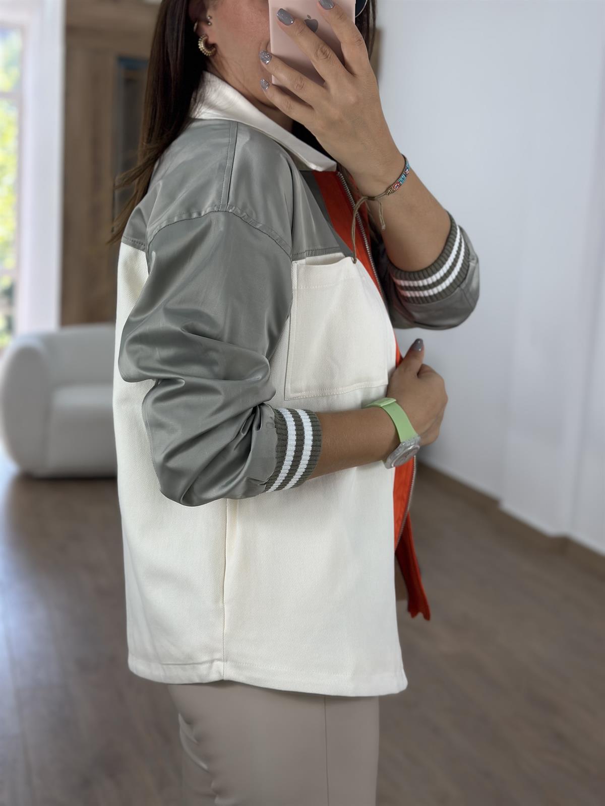 Marka Model İçi Astarlı Garnili Ceket - Turuncu