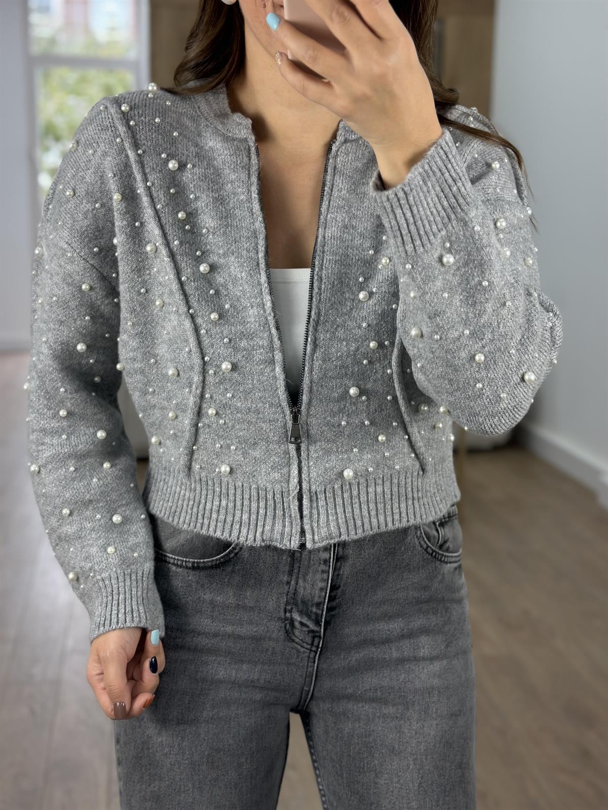 Marka Model İncili Bomber Ceket