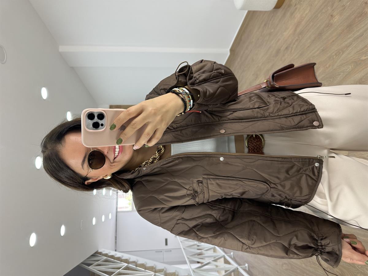 Marka Model Kapitone Mont-Kahverengi