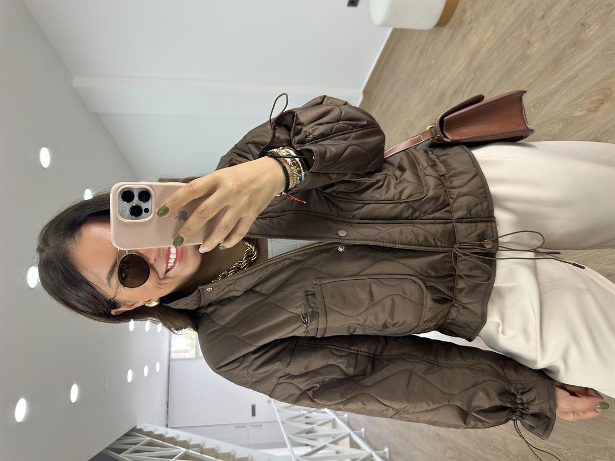 Marka Model Kapitone Mont-Kahverengi