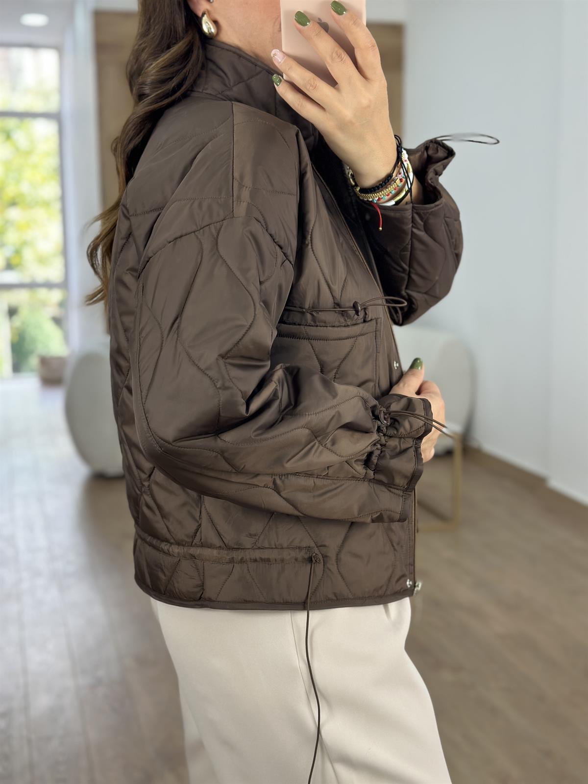 Marka Model Kapitone Mont-Kahverengi